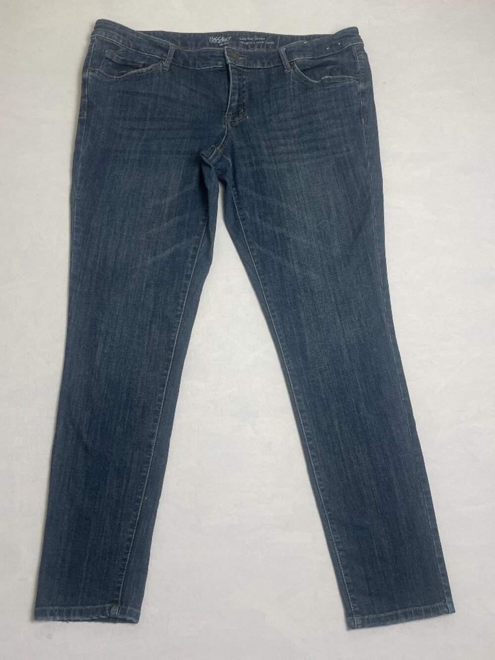 Mossimo Denim Low Rise Skinny Dark Blue Stretch Jeans Women's Sz 14/32R